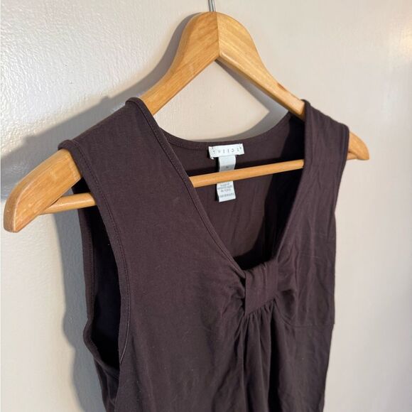 Brown Tweeds Sleeveless Blouse Size M EUC - Picture 4 of 6